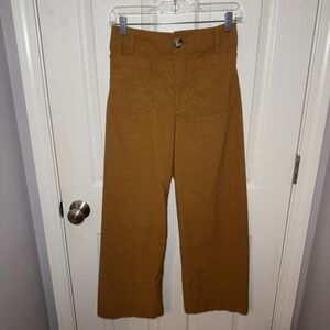 Anthropologie High-Rise Wide Leg Cropped Pants